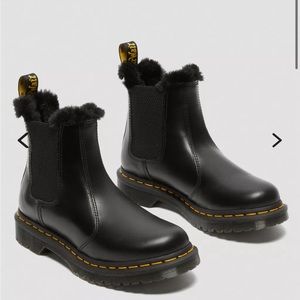 Dr. Martens Black Fur-Lined Boots